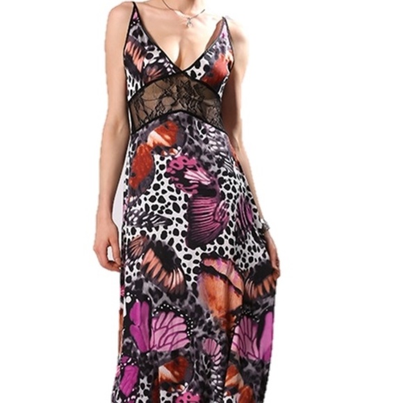 Butterfly Print Maxi Dress - Picture 3 of 4